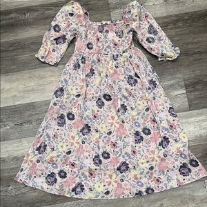 Charming Floral Dress in Pink and Purple